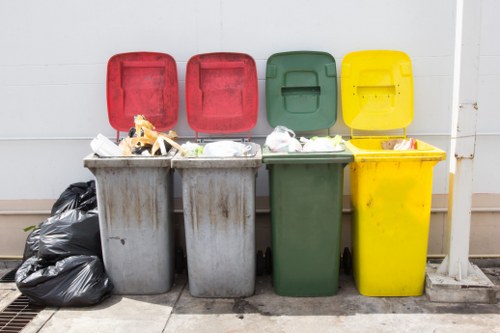 Eco-friendly waste clearance practices on a building site