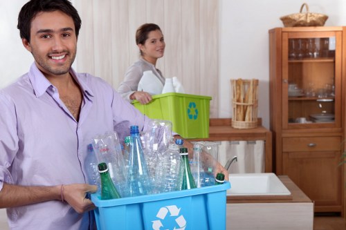 Recycling and donation during garage clearance